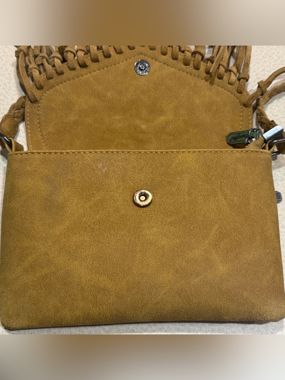 Wrangler Genuine Leather Fringe Crossbody Bag - Picture 7 of 15